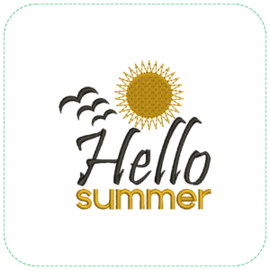 Cheerful 'Hello Summer' EMB – Bright and Fun