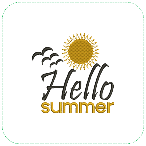 Cheerful 'Hello Summer' EMB – Bright and Fun