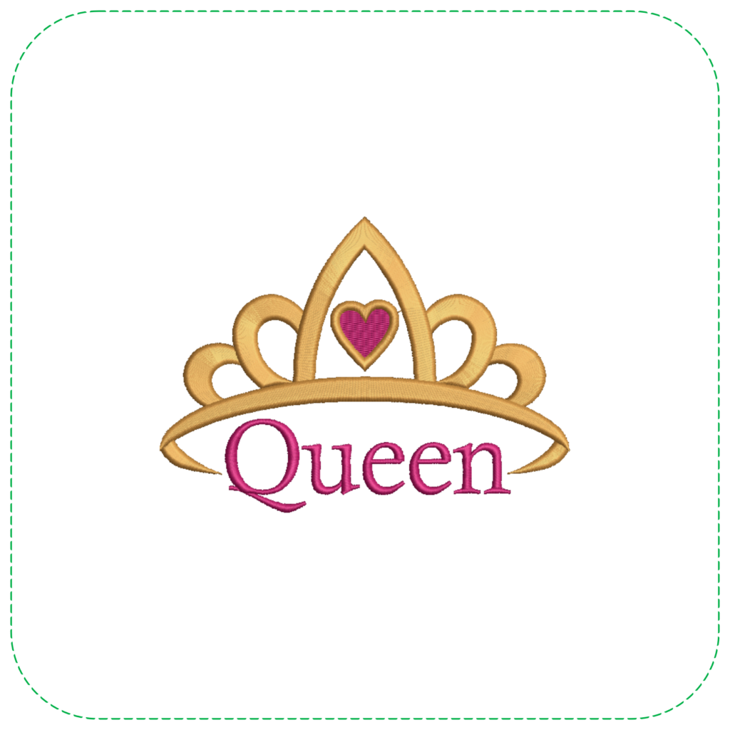 Royal Crown with 'Queen' EMB – Regal and Bold