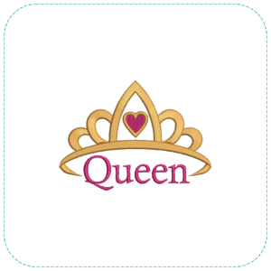 Royal Crown with 'Queen' EMB – Regal and Bold