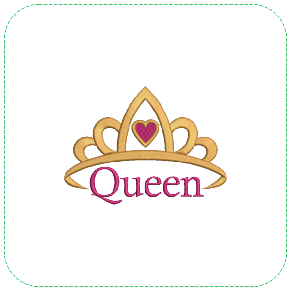 Royal Crown with 'Queen' EMB – Regal and Bold