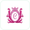 Elegant Letter 'C' with a Gorgeous Rose EMB