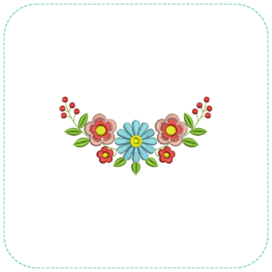 Harmonious Multi-Colored Flowers EMB